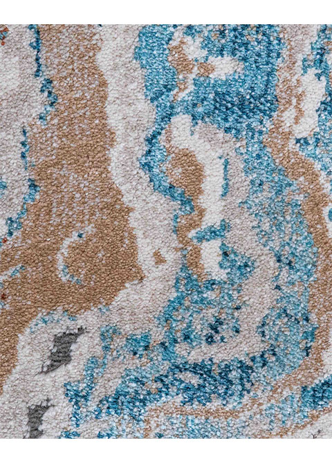 Tapete Abstracto Crema con Mármol Multicolor