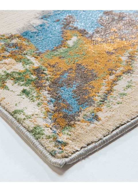 Tapete Abstracto Azul con Estallido de Vetas