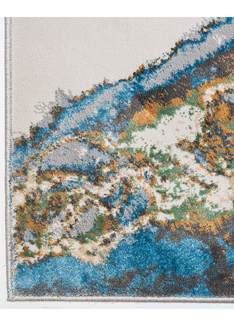 Tapete Abstracto Azul con Estallido de Vetas