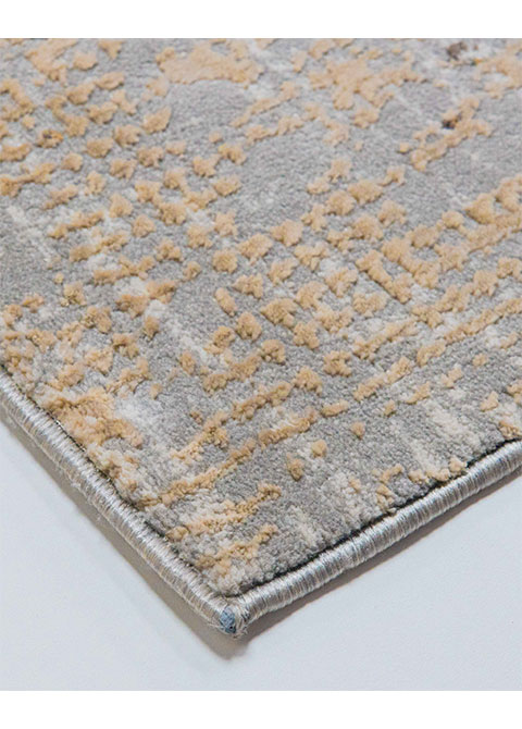 Tapete Abstracto Beige con Enrejado de Rombos Desgastado