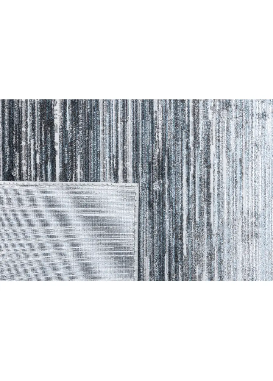 Tapete Moderno Gris con Rayado Horizontal en Carbón