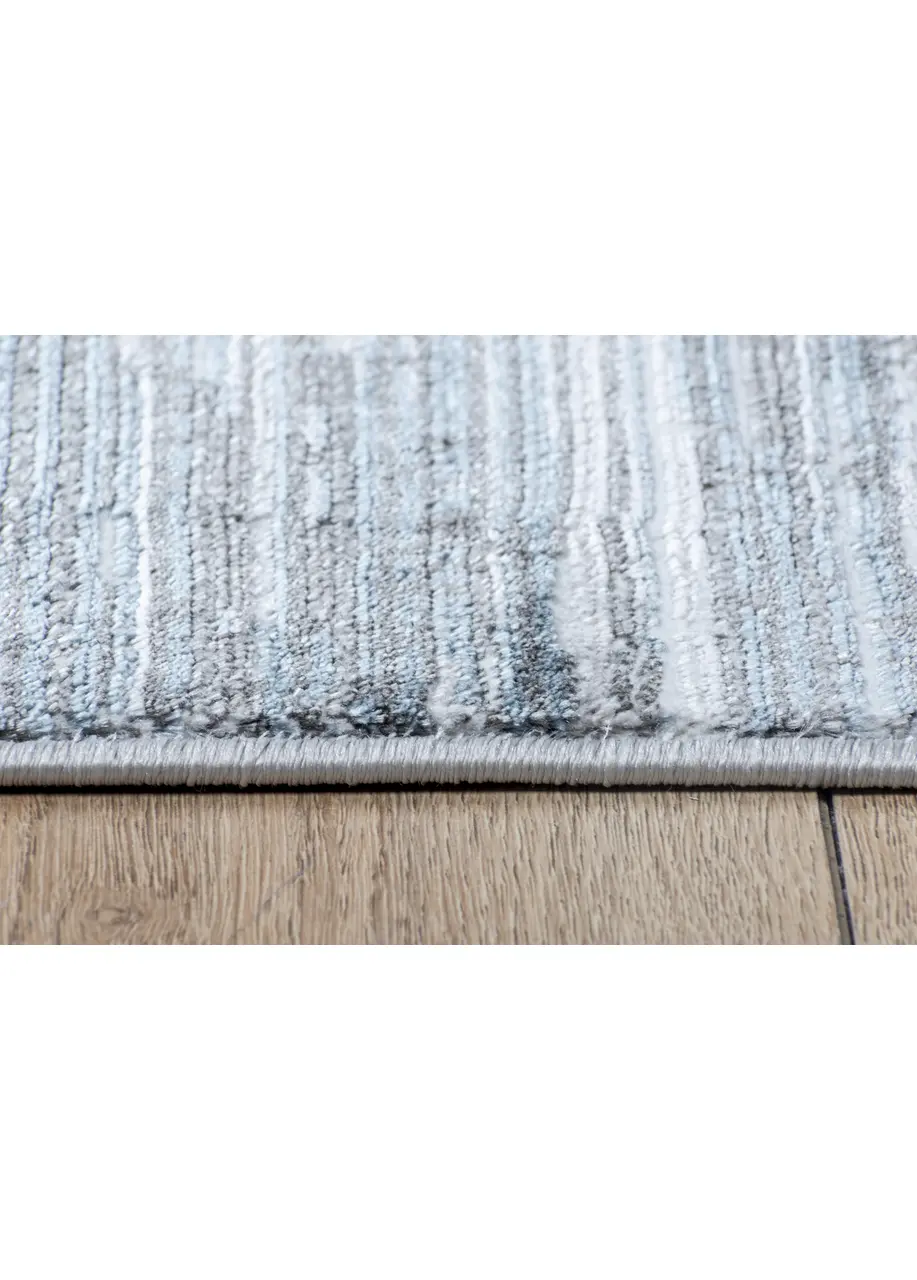 Tapete Moderno Gris con Rayado Horizontal en Carbón