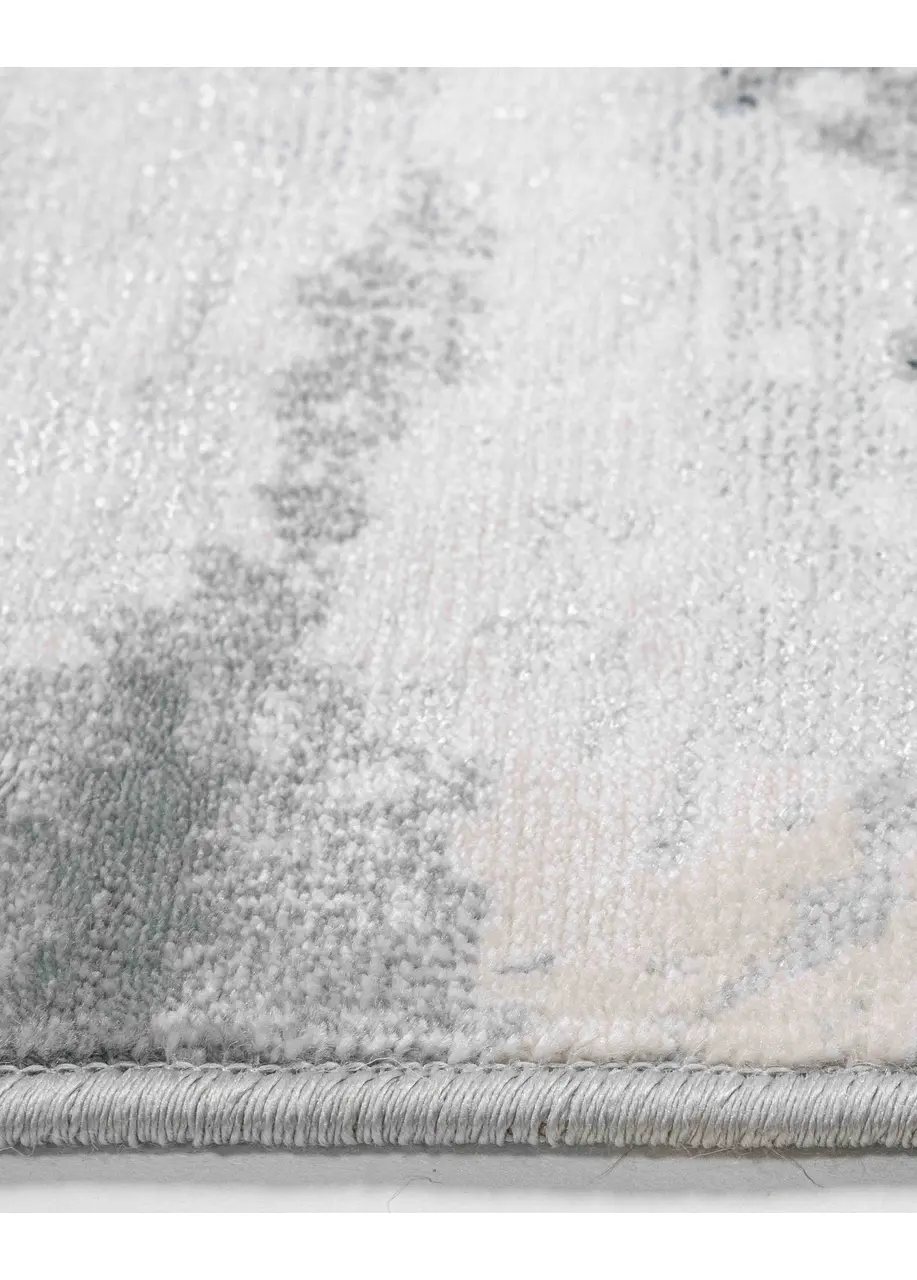 Tapete Abstracto Gris con Nubes en Blanco y Carbón