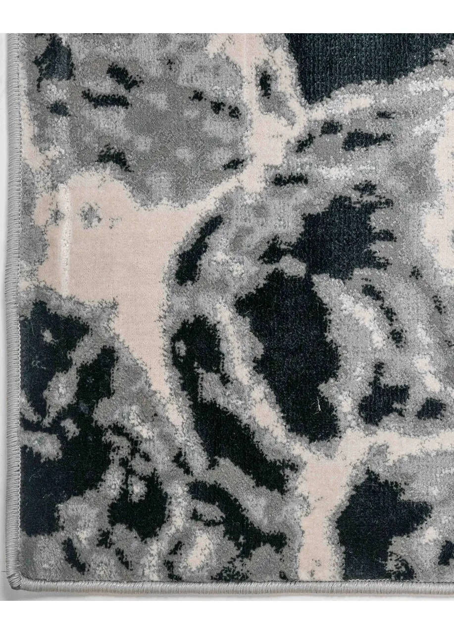 Tapete Abstracto Gris con Red de Vetas Blancas y Carbón
