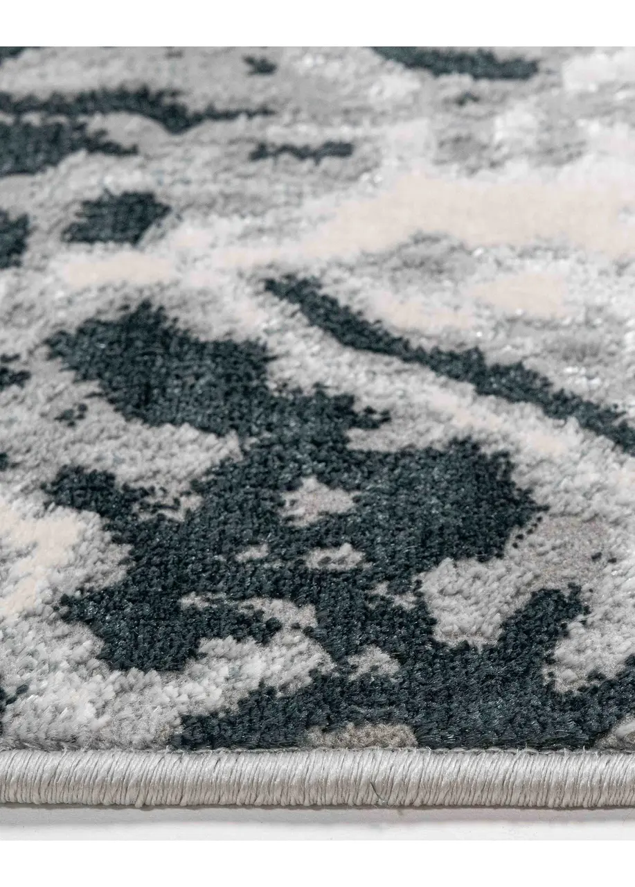 Tapete Abstracto Gris con Red de Vetas Blancas y Carbón