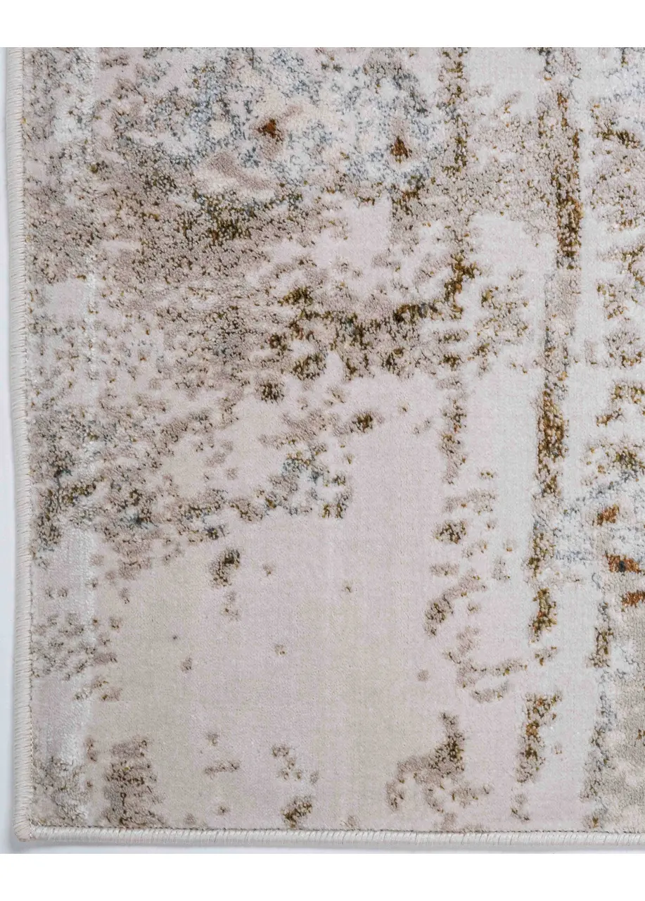 Tapete Moderno Beige con Brochazos en Caramelo y Negro
