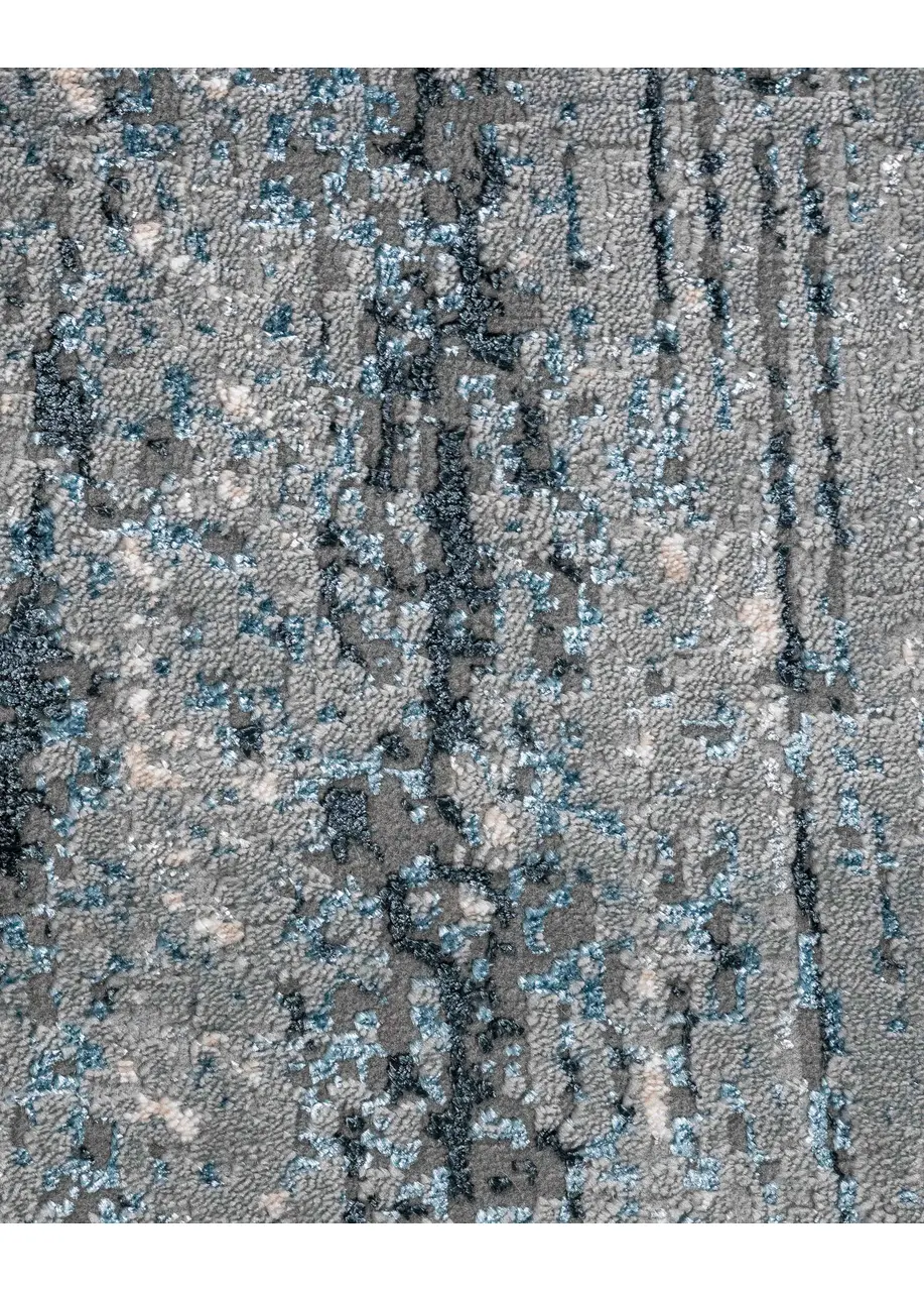 Tapete Texturizado Gris con Vetas Verticales en Negro y Azul