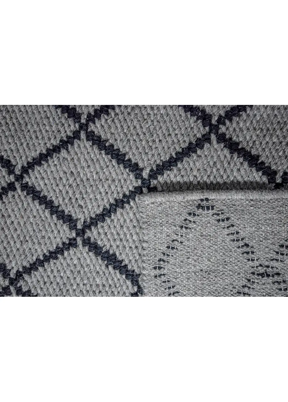 Tapete Texturizado Gris Claro con Rombos en Negro
