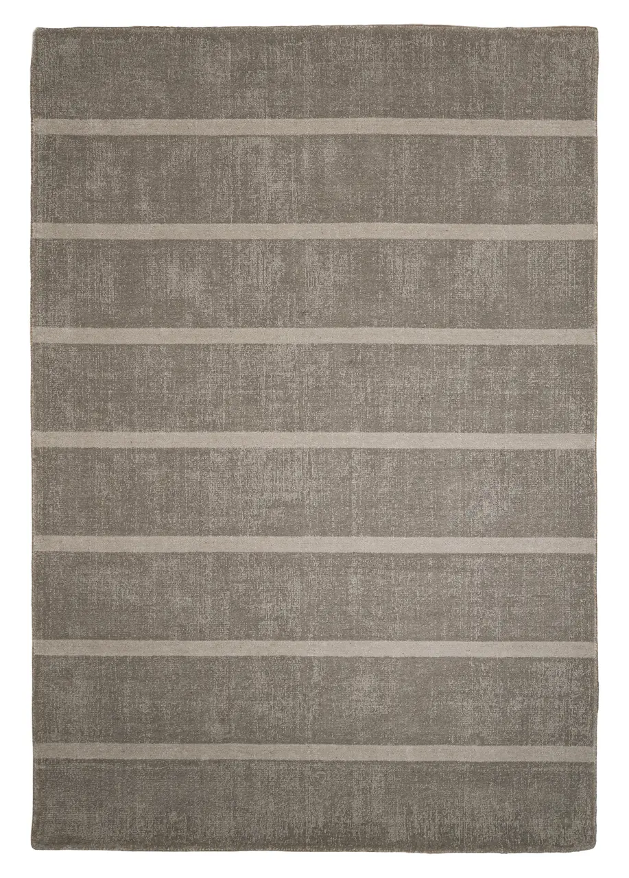 Tapete Texturizado Gris Topo con Franjas Anchas en Arena