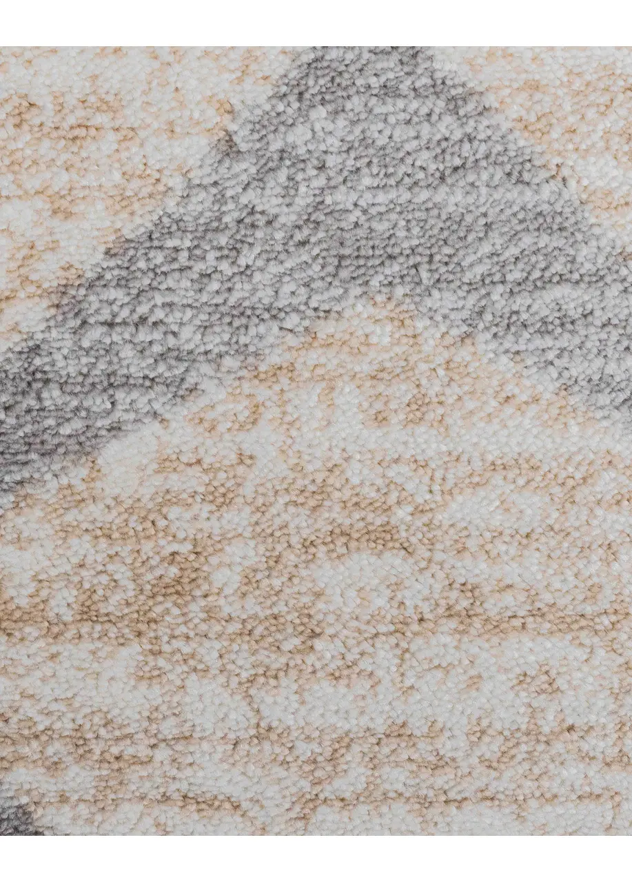 Tapete Geométrico Crema con Celosía de Rombos en Gris
