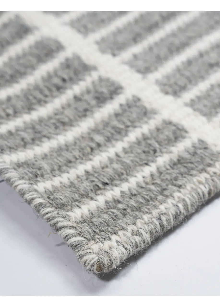 Tapete Texturizado Gris Claro con Escalerilla en Blanco