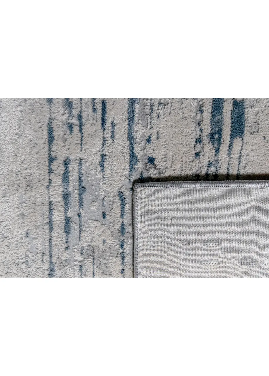 Tapete Abstracto Gris Claro con Trazos Horizontales en Azul