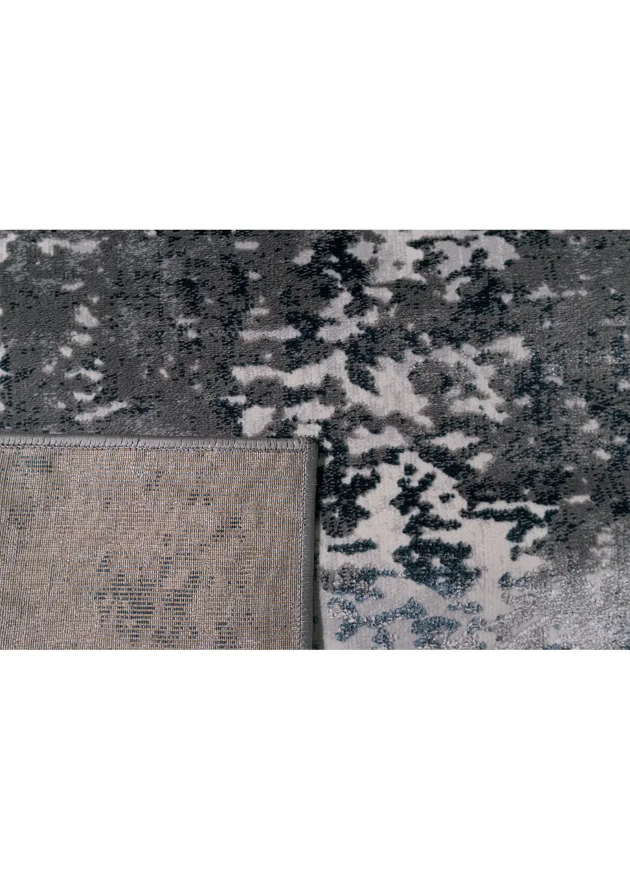 Tapete Abstracto Gris Carbón con Salpicado en Marfil