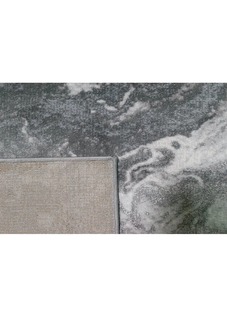 Tapete Abstracto Gris Carbón con Vetas de Mármol en Blanco