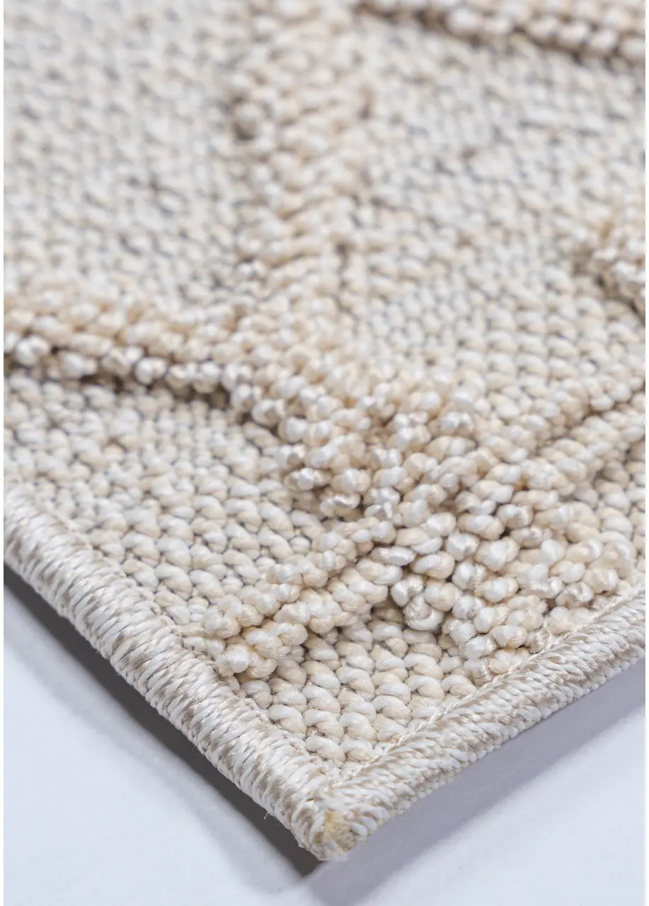 Tapete Texturizado Crema con Celosía Marroquí en Relieve