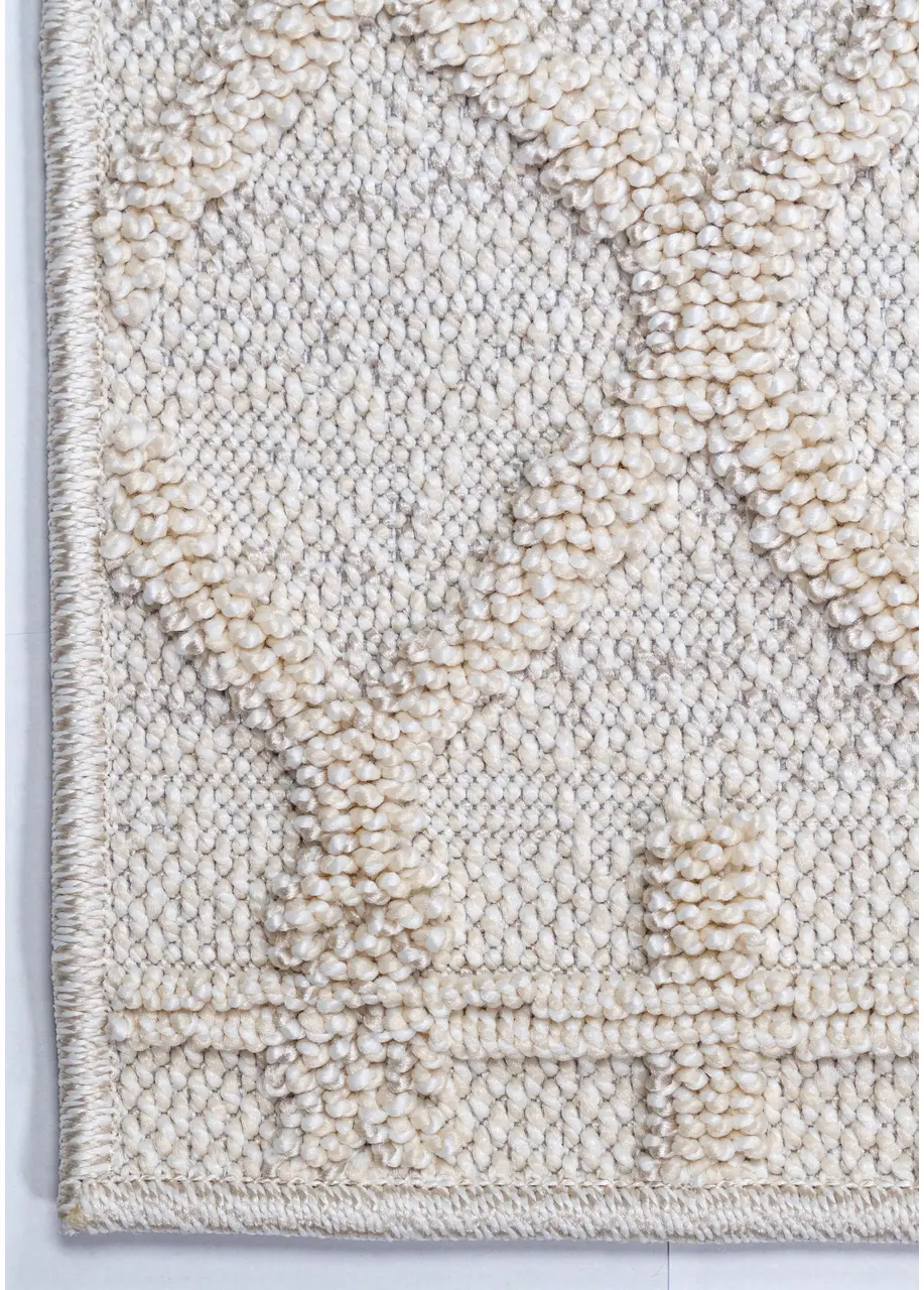 Tapete Texturizado Crema con Celosía Marroquí en Relieve