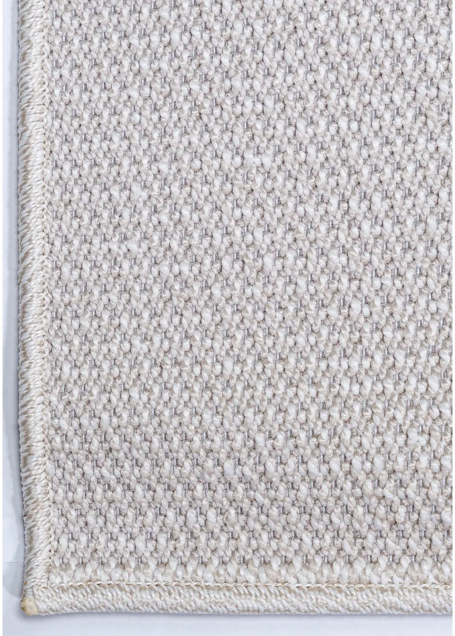 Tapete Texturizado Crema con Bloques de Rayas en Relieve