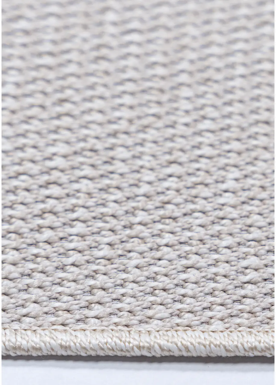 Tapete Texturizado Crema con Bloques de Rayas en Relieve