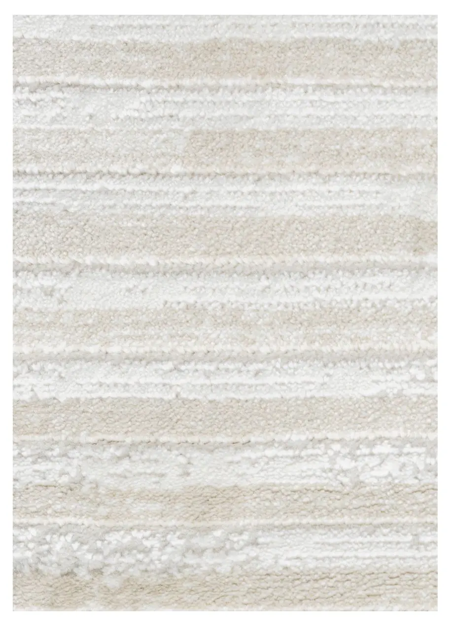 Tapete Geométrico Beige con Semicírculos y Rayas - Vista alternativa