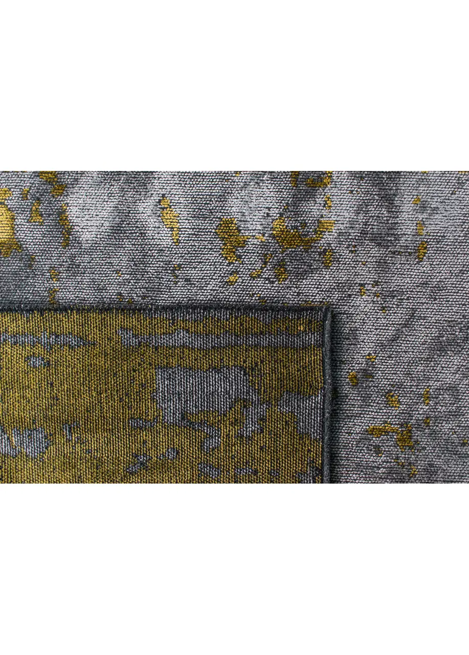 Tapete Abstracto Gris con Salpicaduras en Dorado