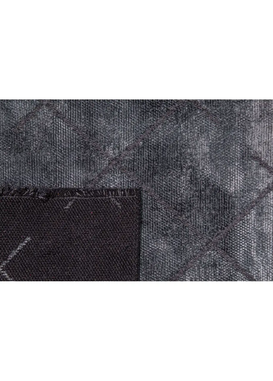 Tapete Moderno Azul con Rombos en Gris Oscuro