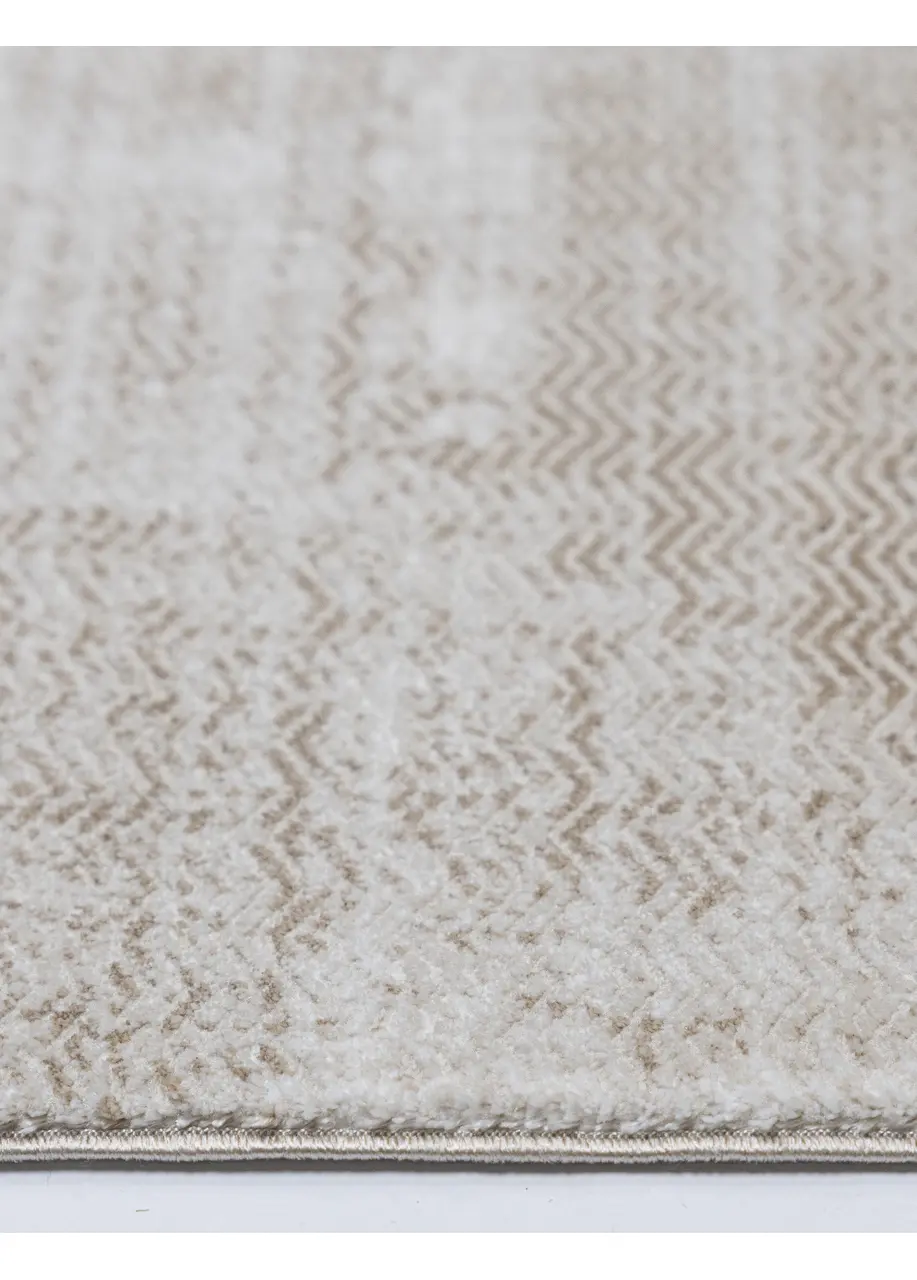 Tapete Abstracto Marfil con Zigzag Difuminado en Beige - Vista alternativa