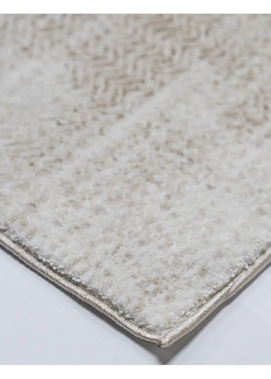 Tapete Abstracto Marfil con Zigzag Difuminado en Beige