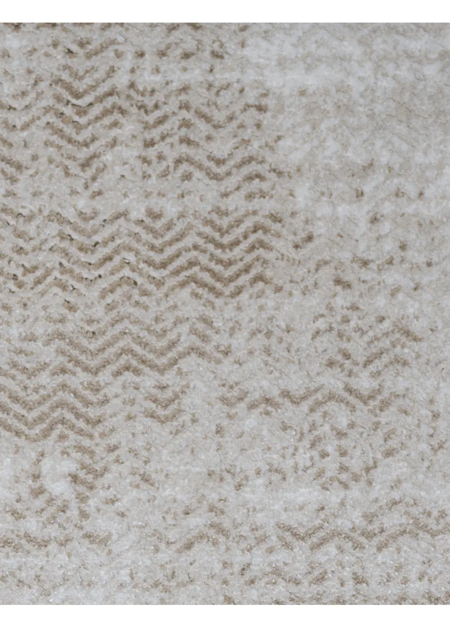 Tapete Abstracto Marfil con Zigzag Difuminado en Beige