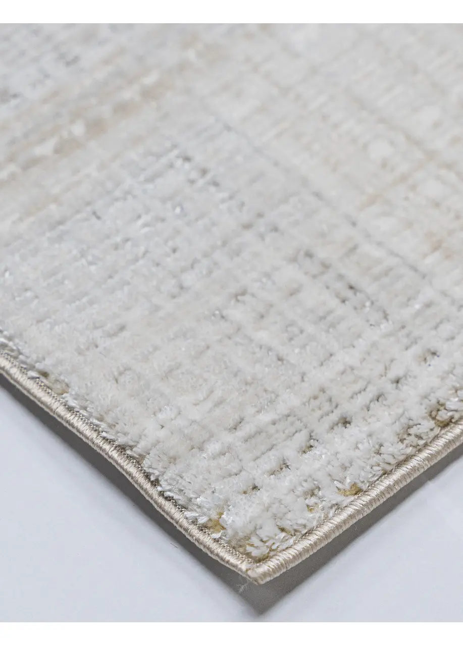 Tapete Moderno Marfil con Cuadrícula Fina en Beige