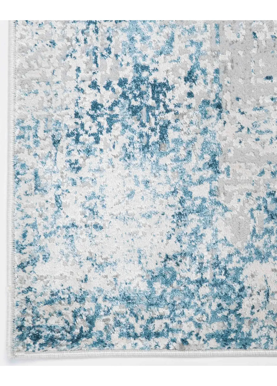Tapete Abstracto Gris Claro con Degradado en Azul Petróleo