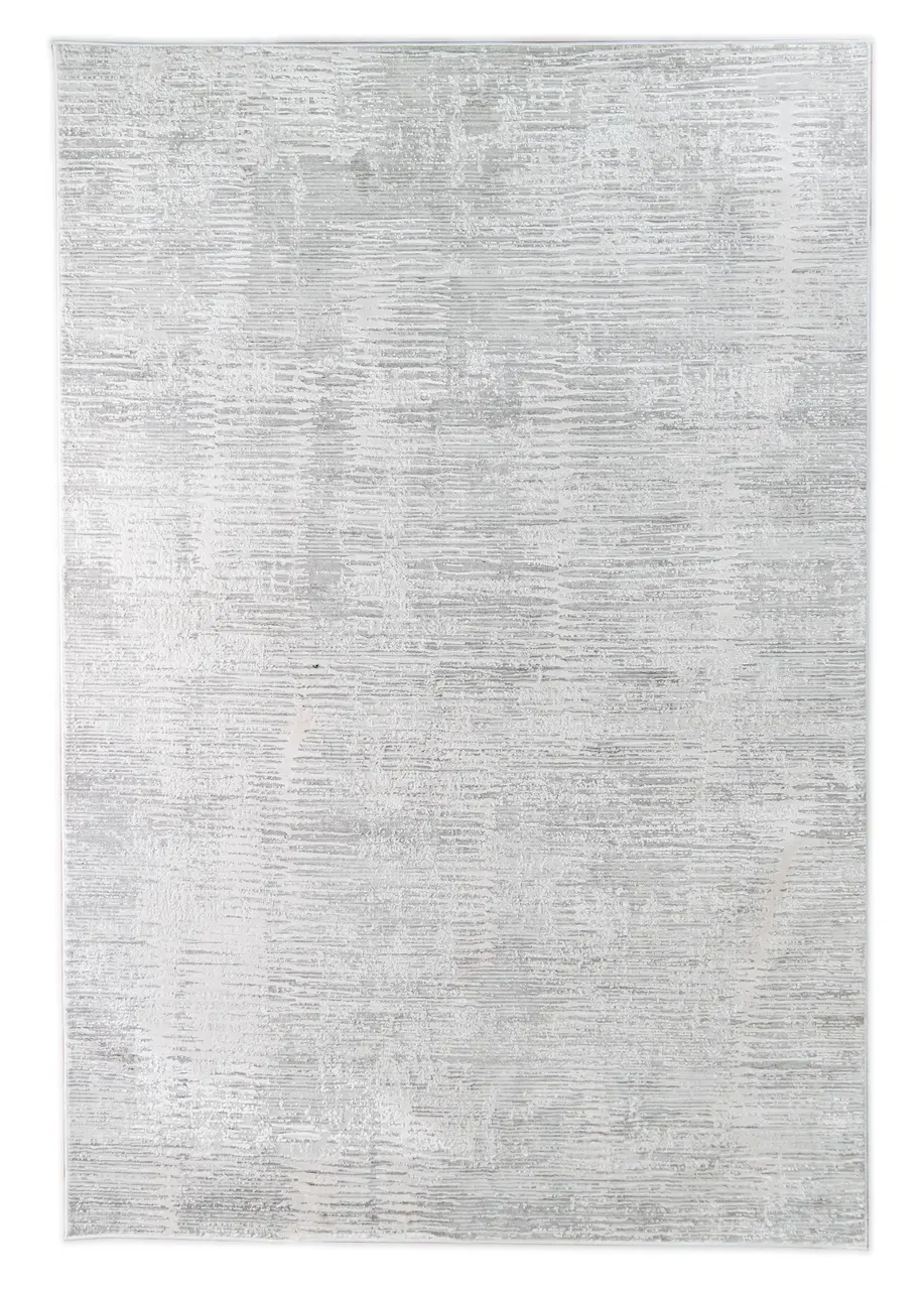 Tapete Moderno Gris Plata con Trazos Verticales