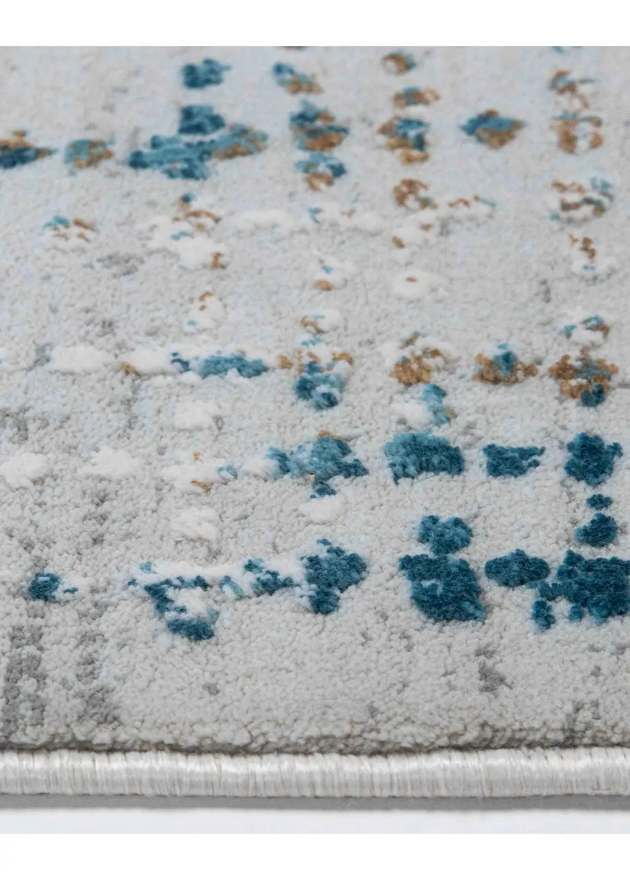 Tapete Abstracto Gris con Trama Cuadriculada en Azul