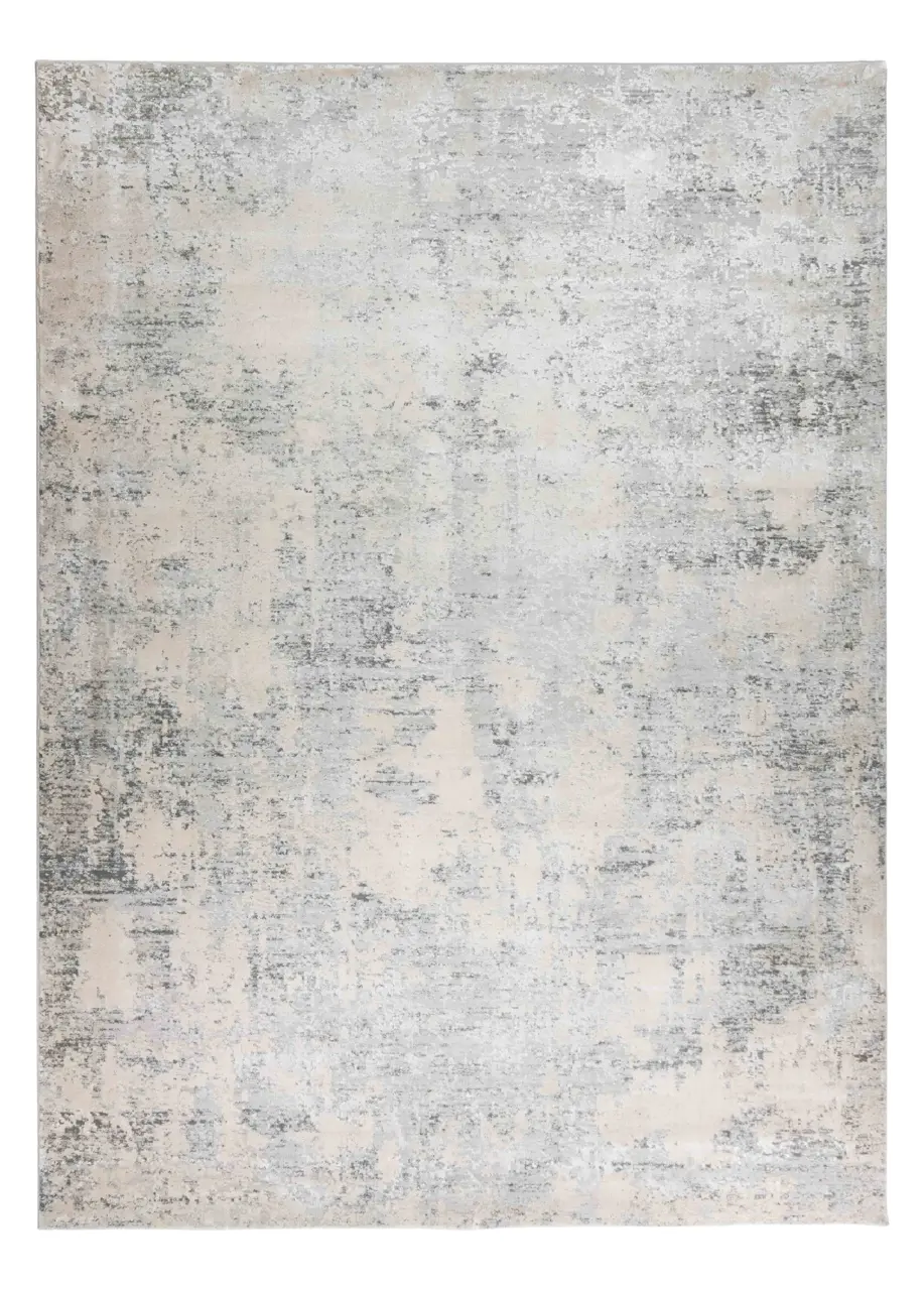 Tapete Abstracto Crema con Manchas en Gris Verdoso