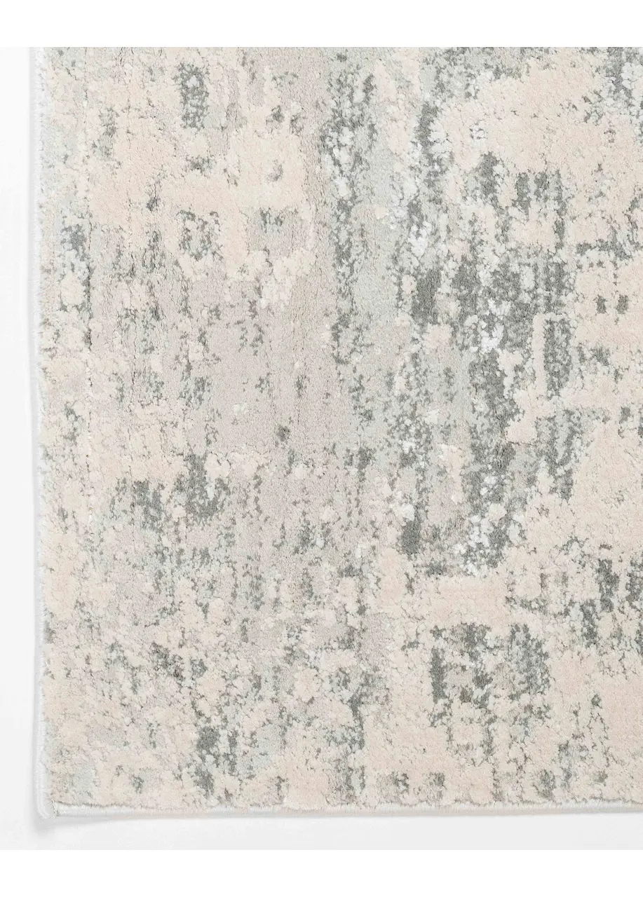 Tapete Abstracto Crema con Manchas en Gris Verdoso