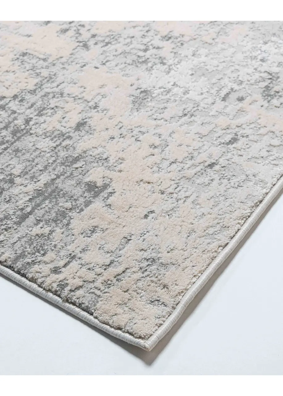 Tapete Abstracto Crema con Manchas en Gris Verdoso