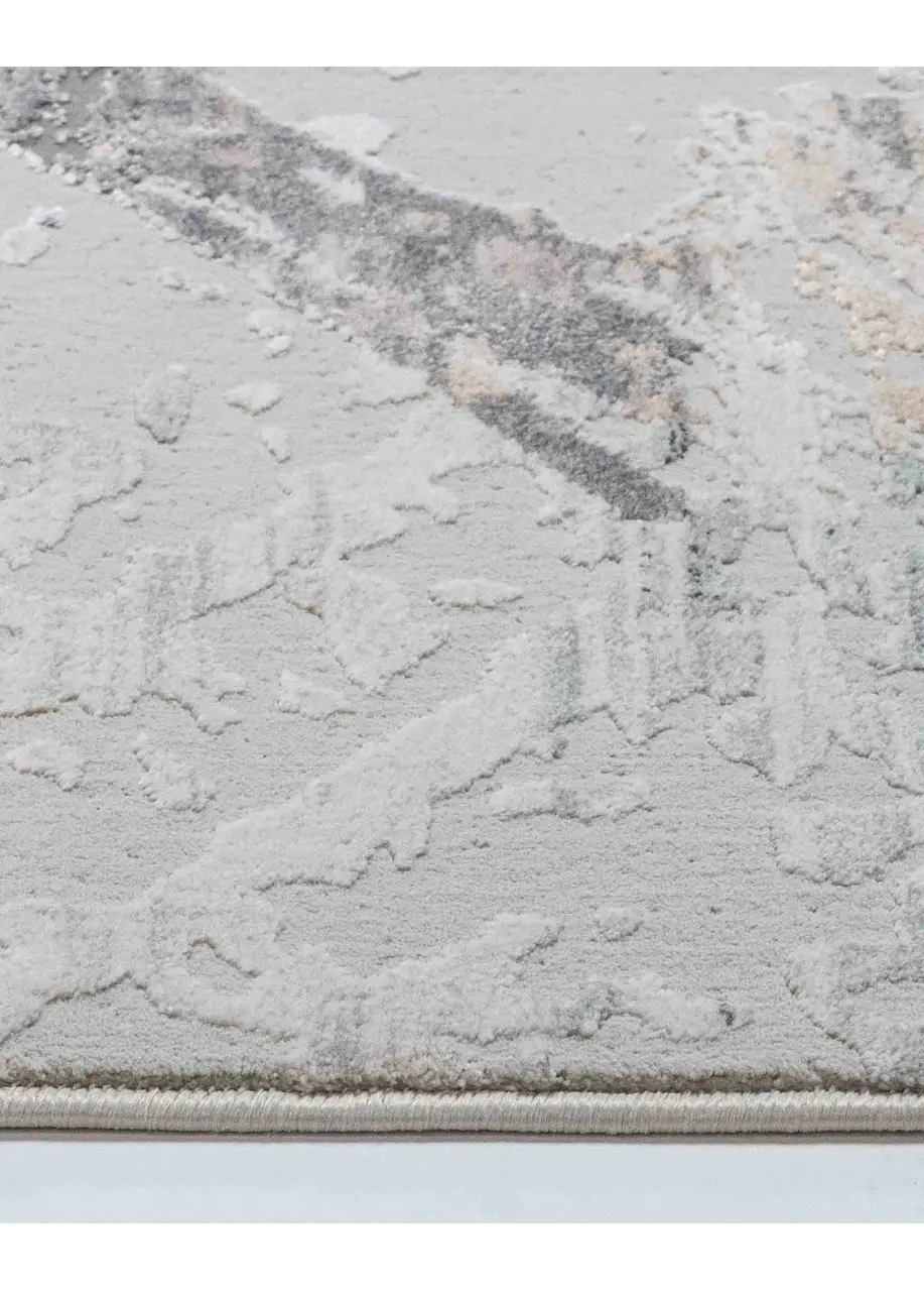 Tapete Abstracto Gris con Trazos en Carbón y Durazno