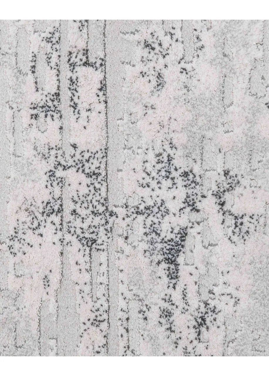 Tapete Abstracto Gris Claro con Vetas Horizontales en Carbón - Vista alternativa