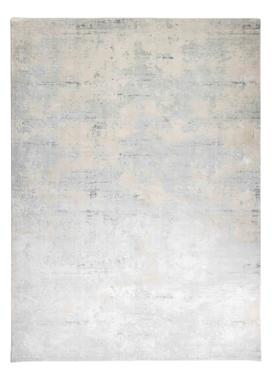 Tapete Abstracto Crema con Nubes en Gris Azulado