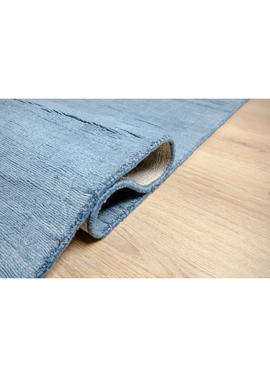 Tapete Texturizado Azul Denim con Brillo Sedoso