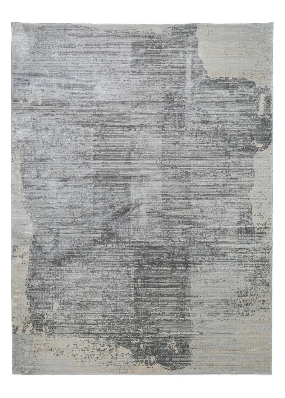 Tapete Abstracto Gris con Mancha Raspada Central