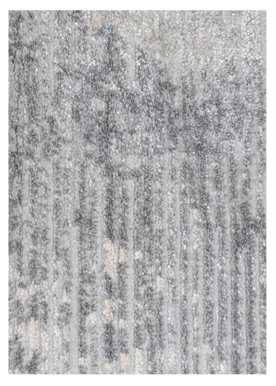 Tapete Abstracto Gris con Mancha Raspada Central - Vista alternativa