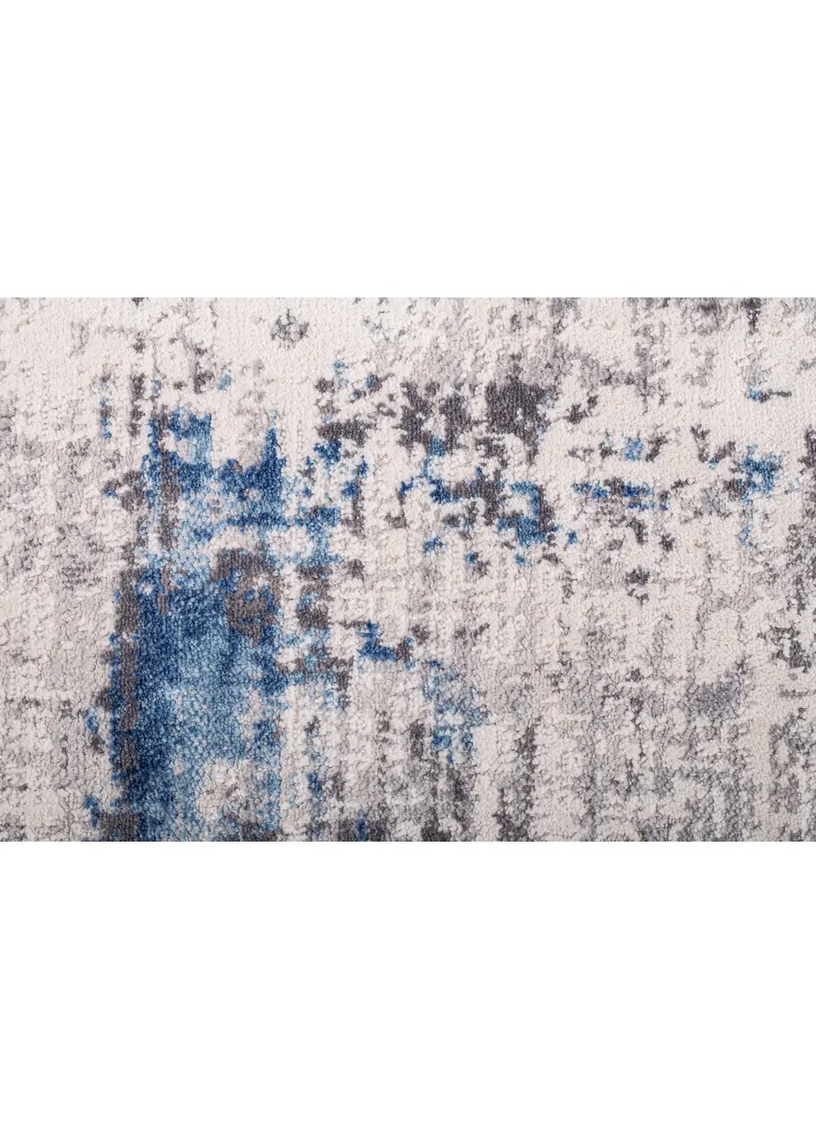 Tapete Moderno Gris Claro con Rayado Tenue en Azul