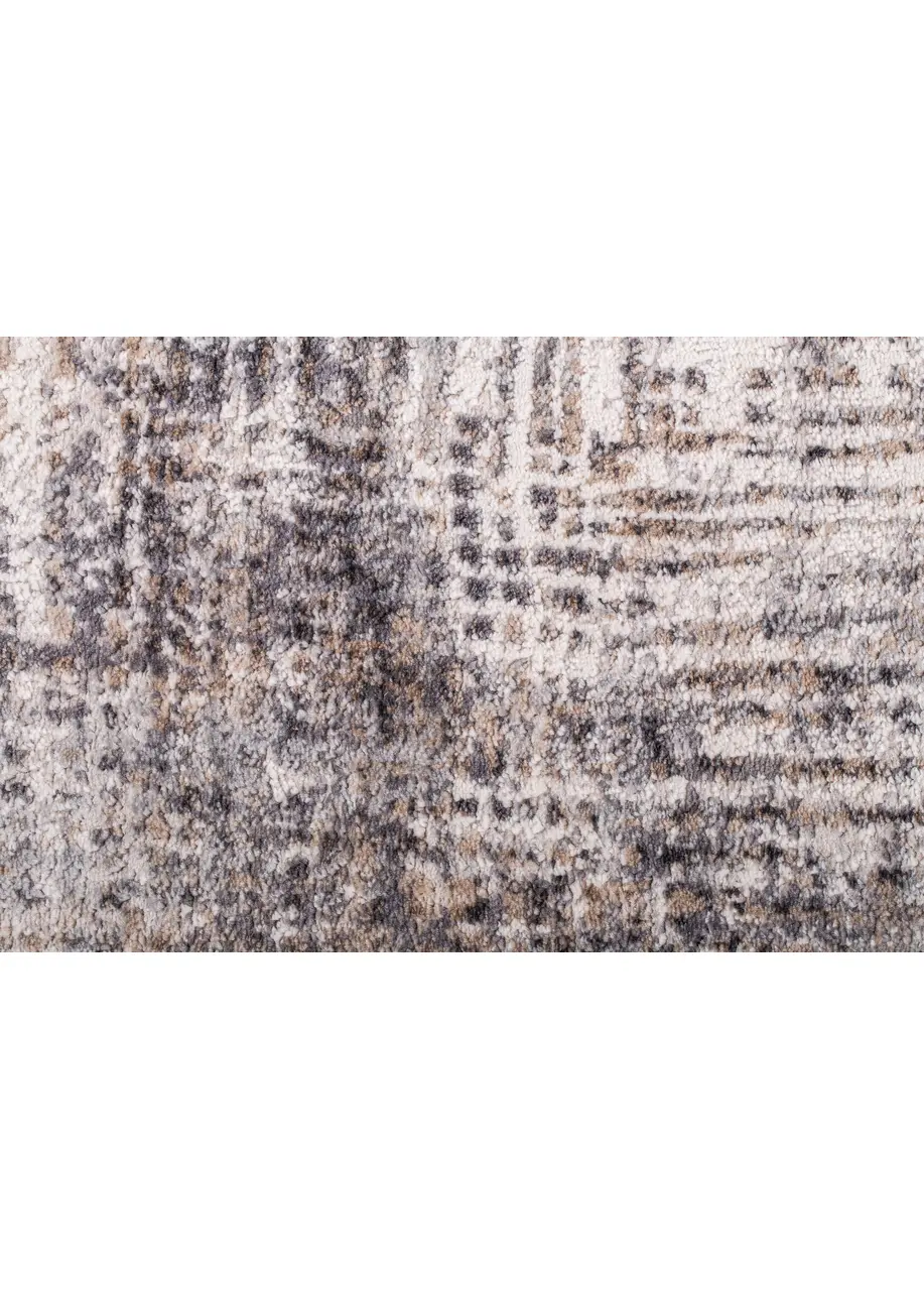 Tapete Texturizado Beige con Plumeado Fino en Gris