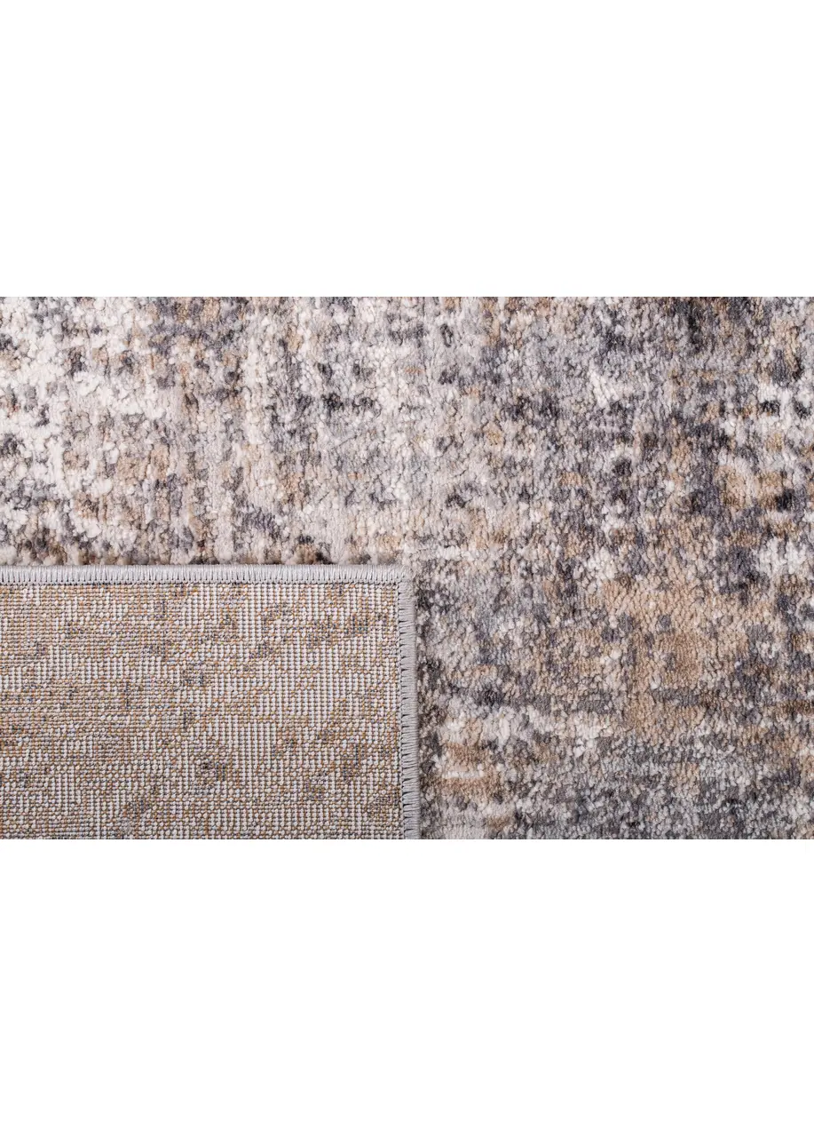 Tapete Texturizado Beige con Plumeado Fino en Gris