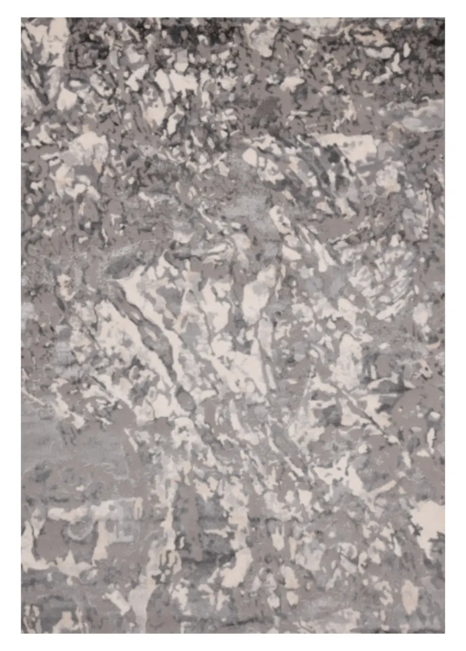 Tapete Abstracto Gris con Moteado de Piedra en Marfil