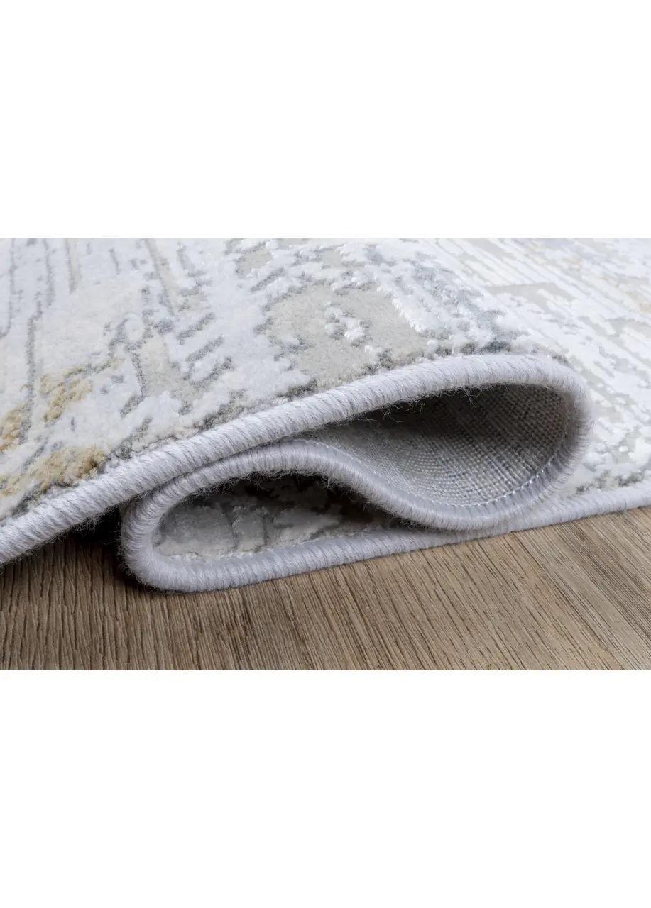 Tapete Moderno Beige con Espiga y Toques en Dorado - Vista alternativa