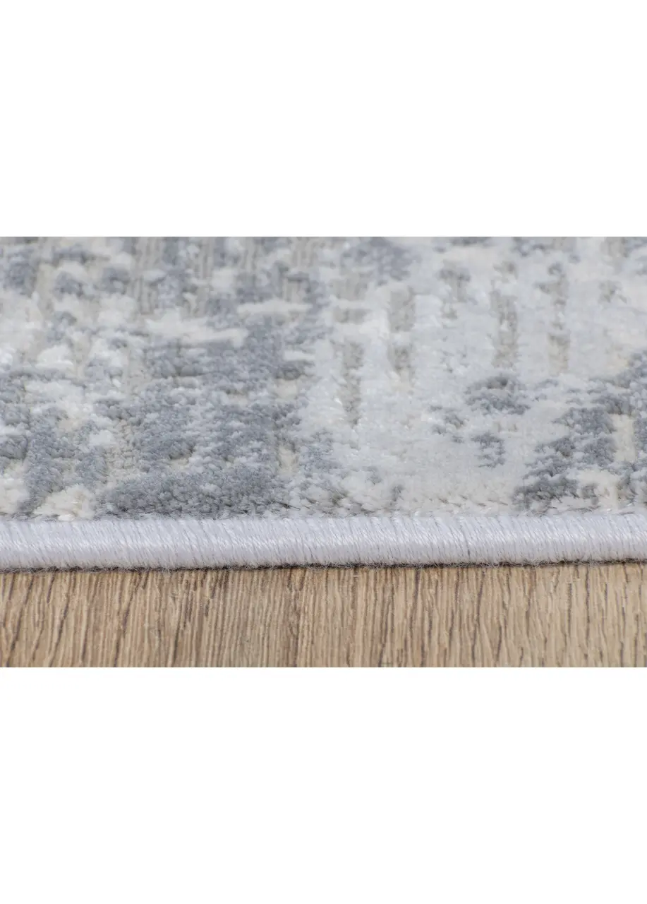 Tapete Abstracto Beige con Bloques en Gris y Café