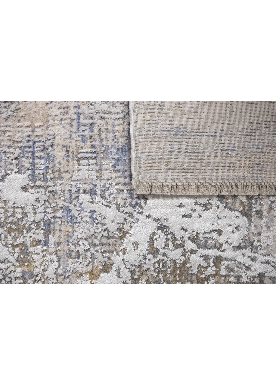 Tapete Abstracto Beige con Remolino Pintado en Crema