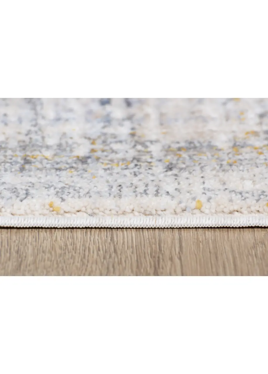 Tapete Texturizado Beige con Líneas Finas en Gris y Azul