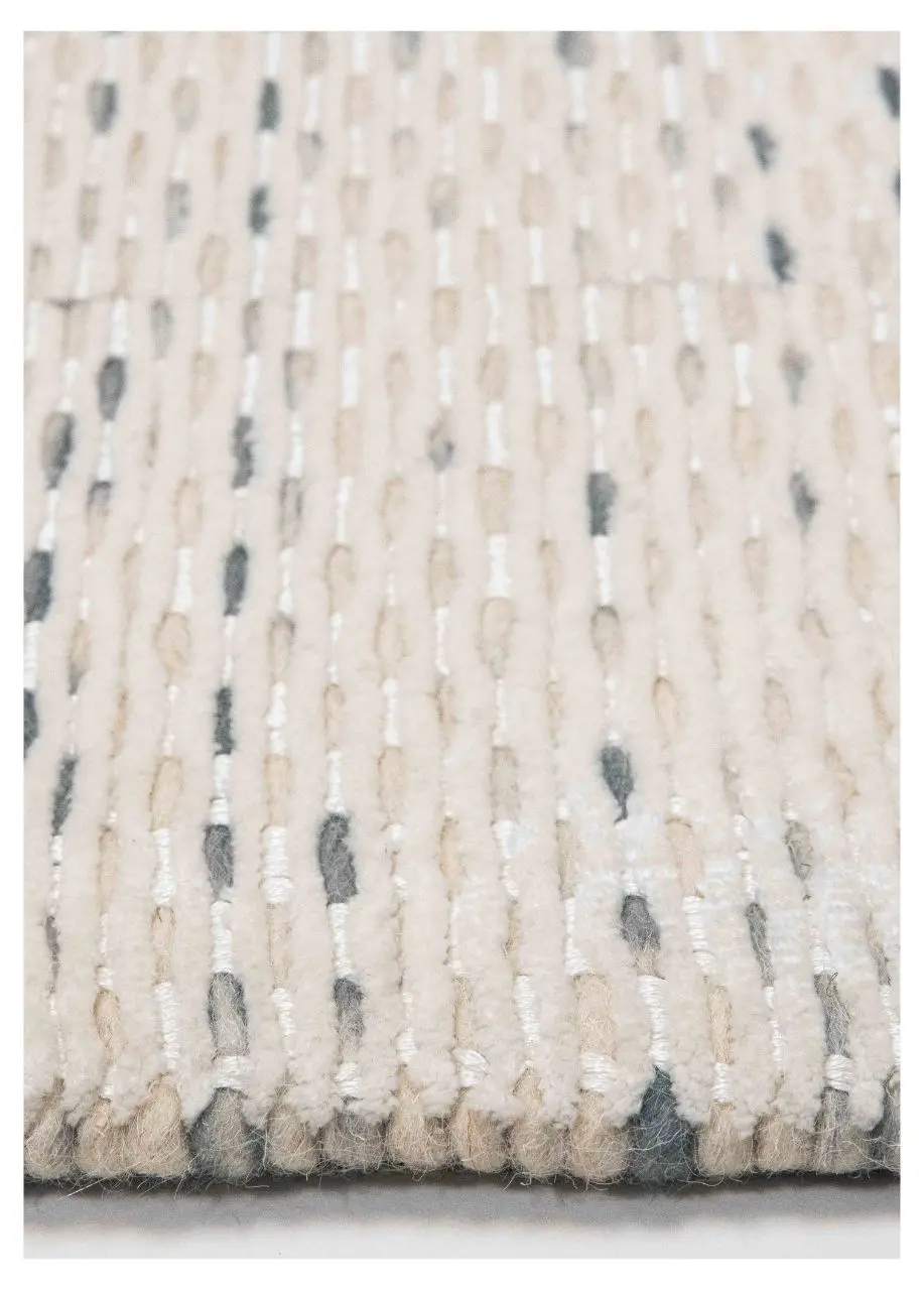 Tapete Texturizado Blanco con Punto Moteado y Nueve Medidas